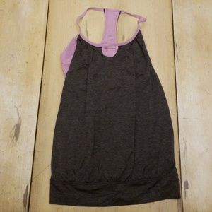 Workout rop with built in sports bra